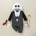 Baby Skeleton Halloween Jumpsuit — Hooded, Sizes 70–120